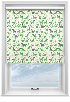Dino Land, Lush Green - Roller Blind
